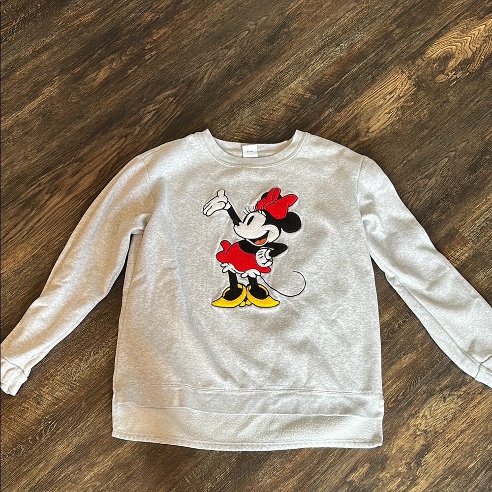 Disney Gray Minnie Mouse Sweatshirt
